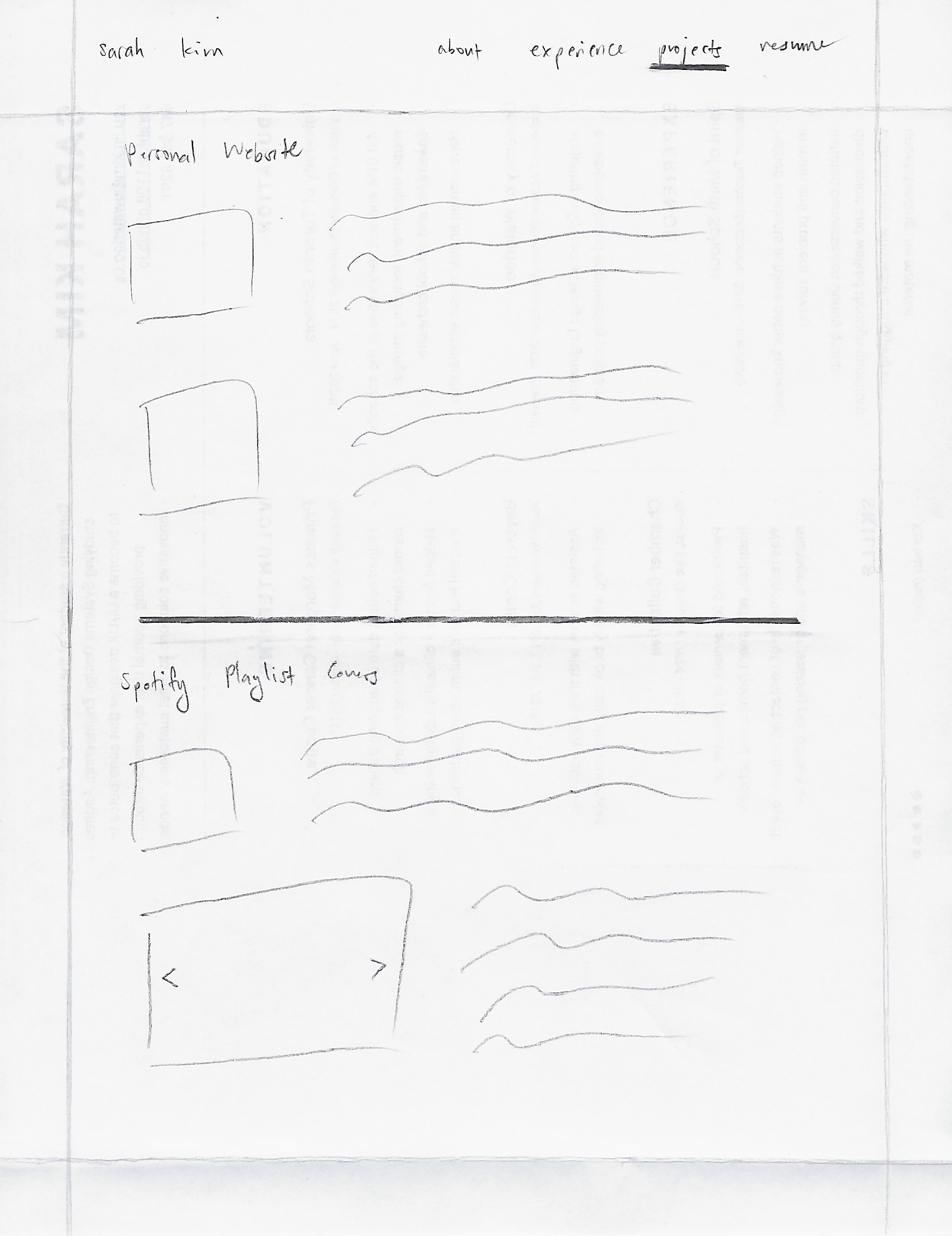 projects page sketch